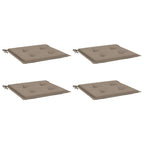 Vidaxl tuinstoelkussens 4 st 50x50x4 cm oxford stof taupe