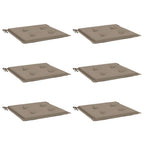 Vidaxl tuinstoelkussens 6 st 50x50x4 cm oxford stof taupe