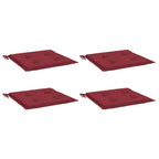 Vidaxl tuinstoelkussens 4 st 50x50x4 cm oxford stof wijnrood