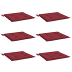 Vidaxl tuinstoelkussens 6 st 50x50x4 cm oxford stof wijnrood