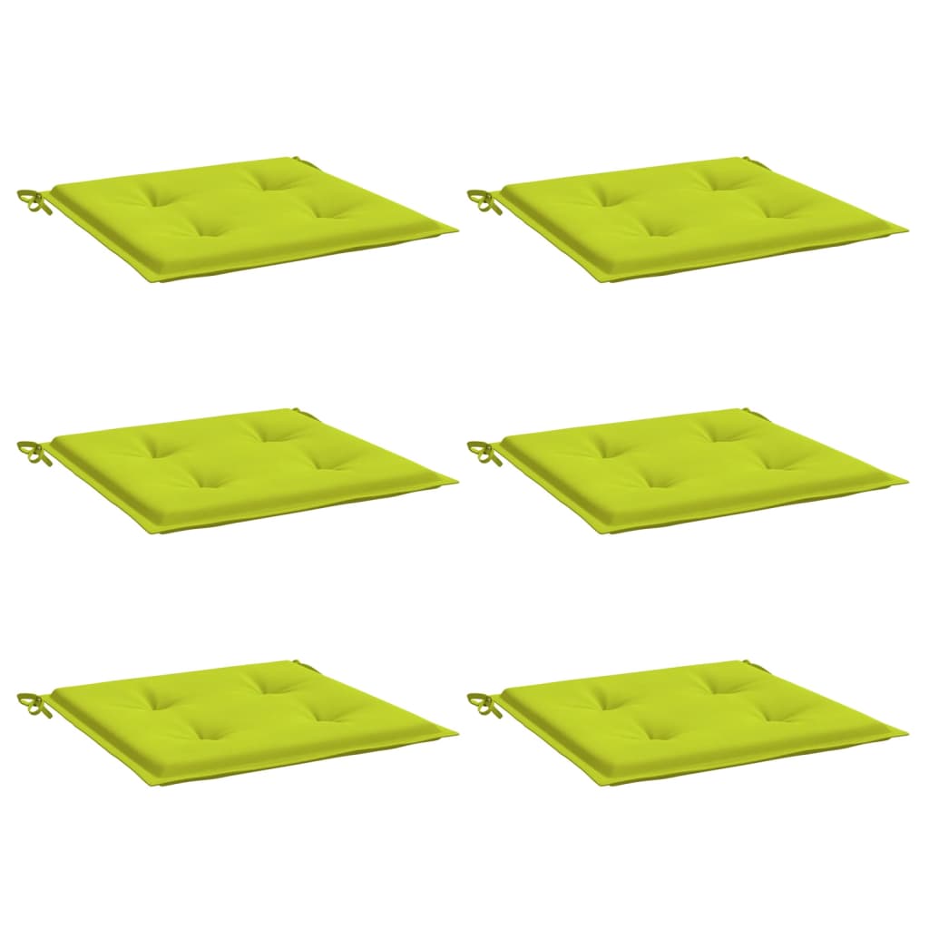 Vidaxl tuinstoelkussens 6 st 50x50x4 cm oxford stof felgroen