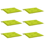 Vidaxl tuinstoelkussens 6 st 50x50x4 cm oxford stof felgroen