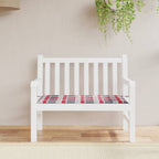 VidaXL Tuinbankkussen 120x50x3 cm oxford stof ruitpatroon rood