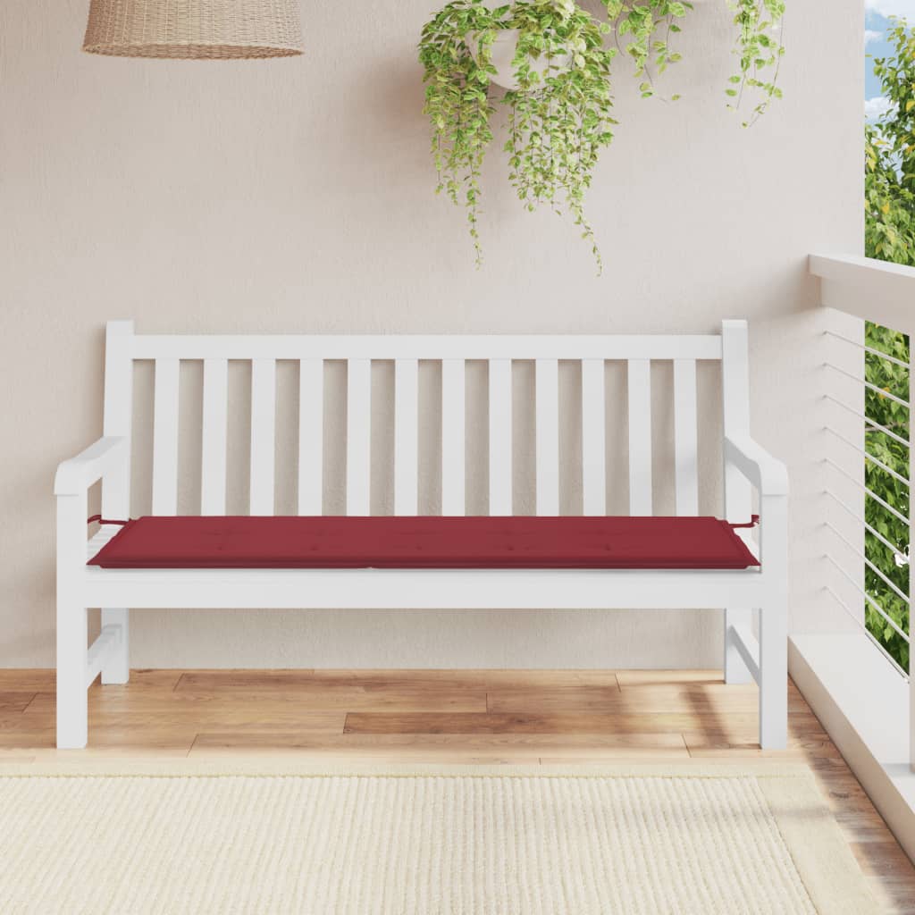 Vidaxl tuinbankkussen 150x50x4 cm oxford stof wijnrood