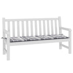 Vidaxl tuinbankkussen 150x50x4 cm oxford stof ruitpatroon grijs