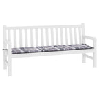 Vidaxl tuinbankkussen 180x50x4 cm oxford stof ruitpatroon grijs
