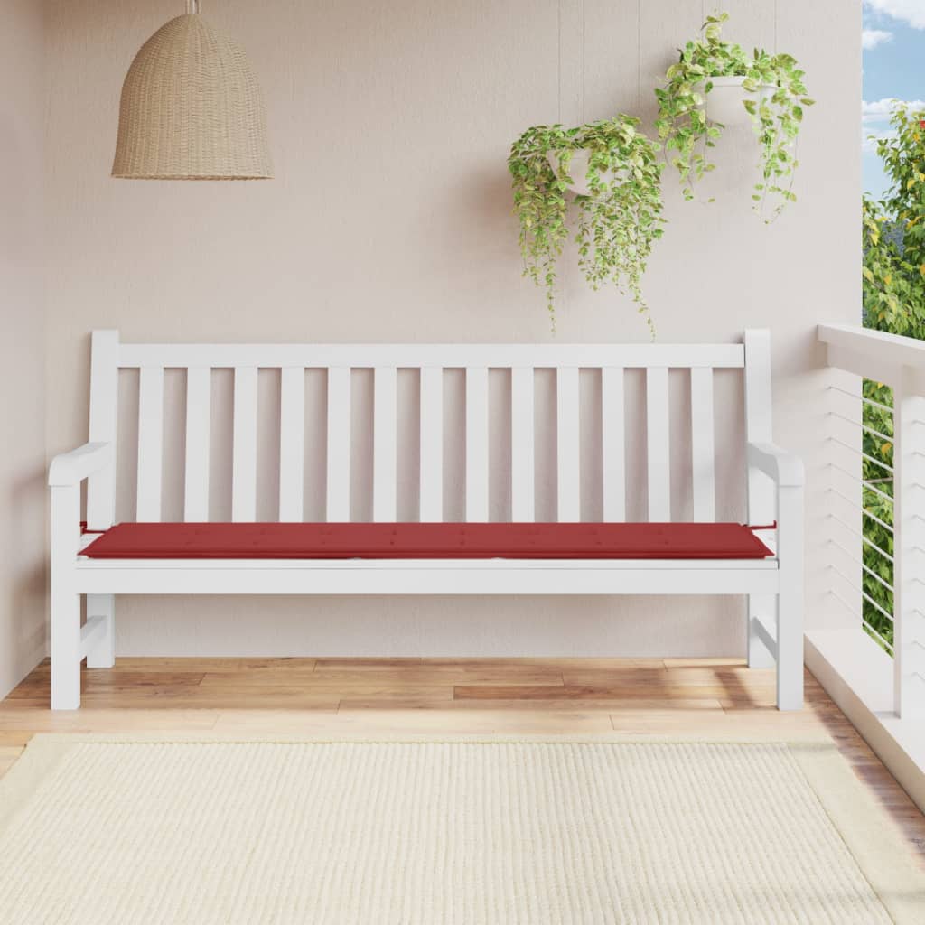 Vidaxl tuinbankkussen 200x50x4 cm oxford stof wijnrood