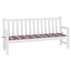 Vidaxl tuinbankkussen 200x50x4 cm oxford stof ruitpatroon rood