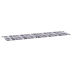 Vidaxl tuinbankkussen 200x50x4 cm oxford stof ruitpatroon grijs