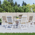 Vidaxl tuinstoelkussens 6 st hoge rug 120x50x3 cm stof taupe