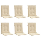 Vidaxl tuinstoelkussens 6 st 100x50x3 cm oxford stof beige