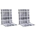 Vidaxl tuinstoelkussens 2 st 100x50x3 cm oxford stof ruitpatroon grijs