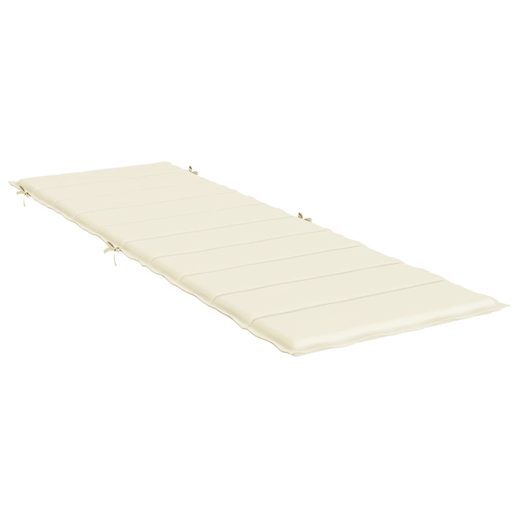 Vidaxl ligbedkussen 186x58x4 cm oxford stof crèmekleurig