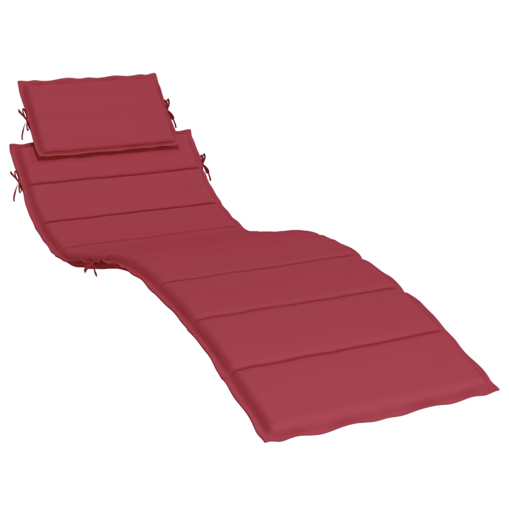 Vidaxl ligbedkussen 186x58x4 cm oxford stof wijnrood
