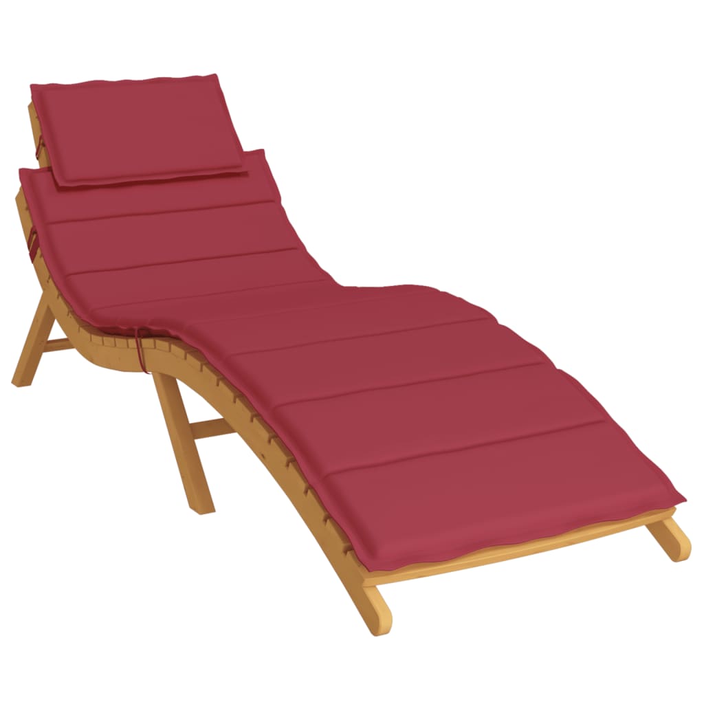 Vidaxl ligbedkussen 186x58x4 cm oxford stof wijnrood