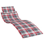 Vidaxl ligbedkussen 186x58x4 cm oxford stof ruitpatroon rood