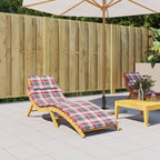 Vidaxl ligbedkussen 186x58x4 cm oxford stof ruitpatroon rood