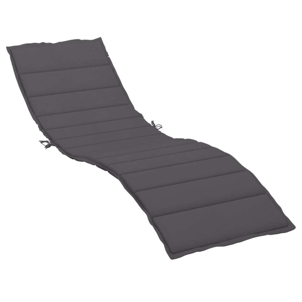 Vidaxl ligbedkussen 200x70x3 cm oxford stof antracietkleurig