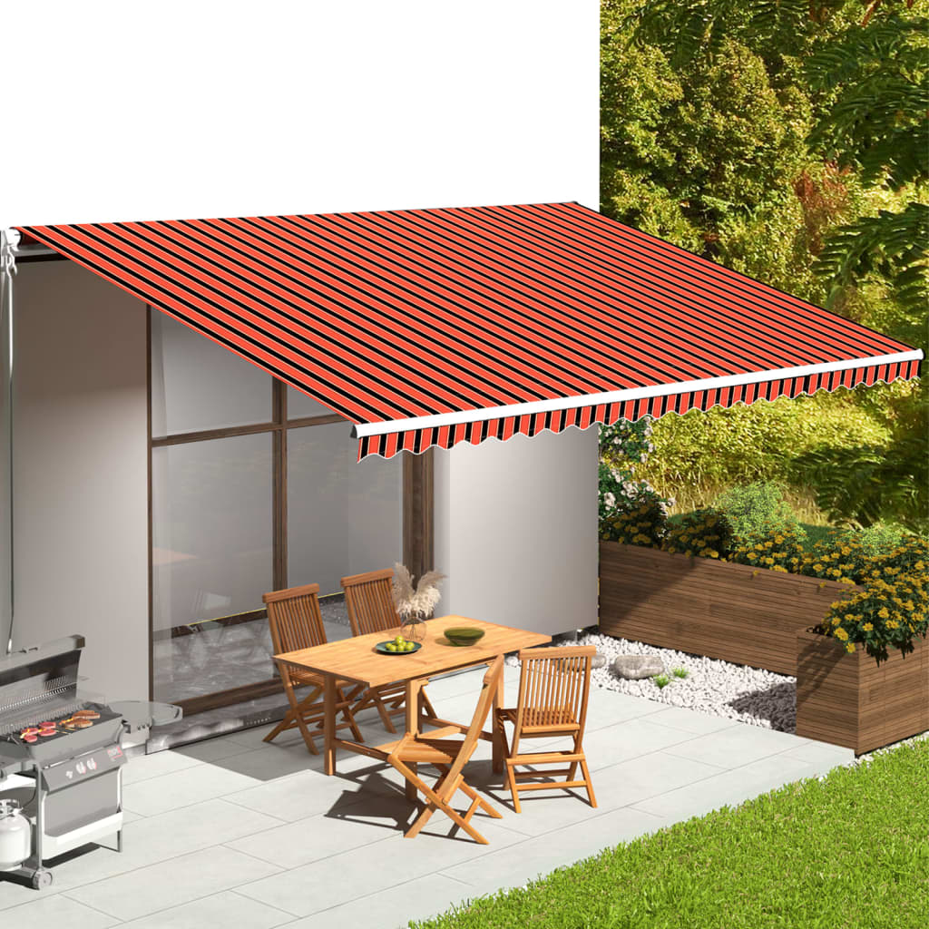 Vidaxl vervangingsdoek voor luifel 6x3,5 m oranje en bruin