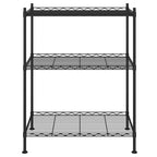 Vidaxl opbergrek 3-laags 150 kg 60x35x76 cm zwart