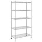 Vidaxl opbergrek 5-laags 250 kg 90x35x180 cm chroomkleurig