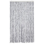 Vidaxl vliegengordijn 118x220 cm chenille wit en grijs
