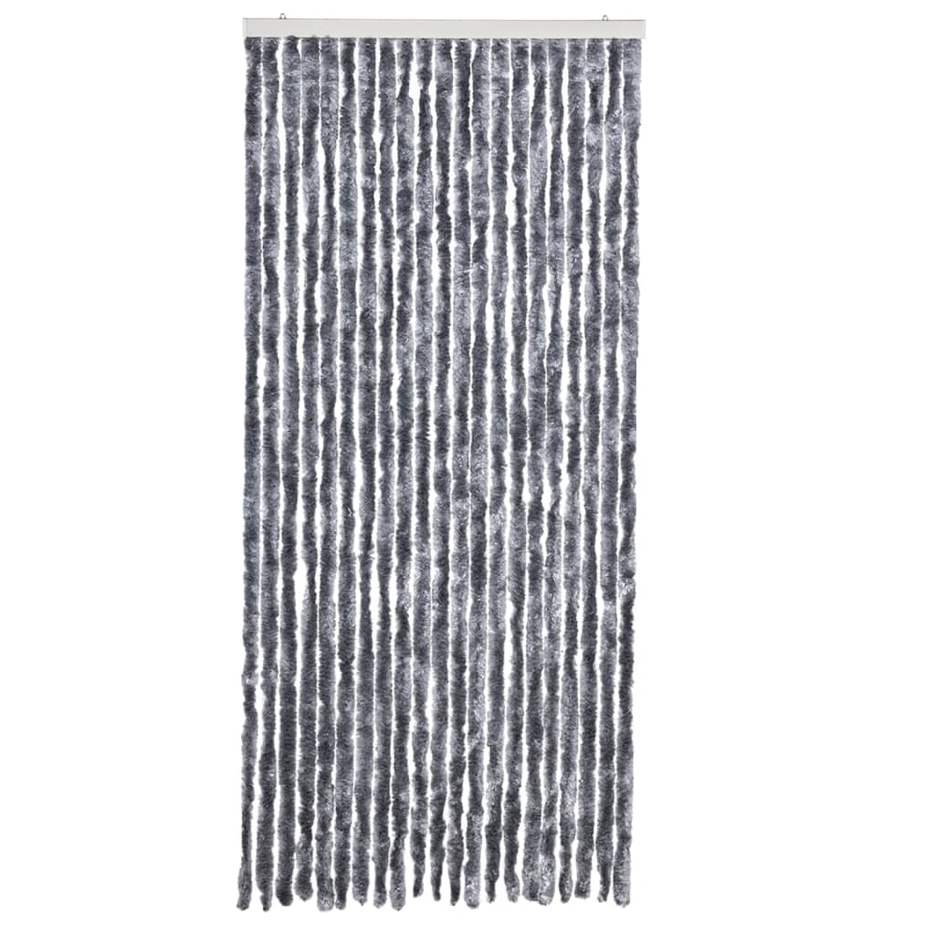 Vidaxl vliegengordijn 90x200 cm chenille zilverkleurig