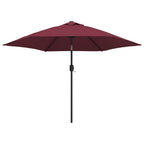 VidaXL Parasol met metalen paal 300 cm bordeauxrood