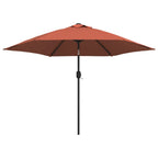 VidaXL Parasol met metalen paal 300 cm terracottakleurig