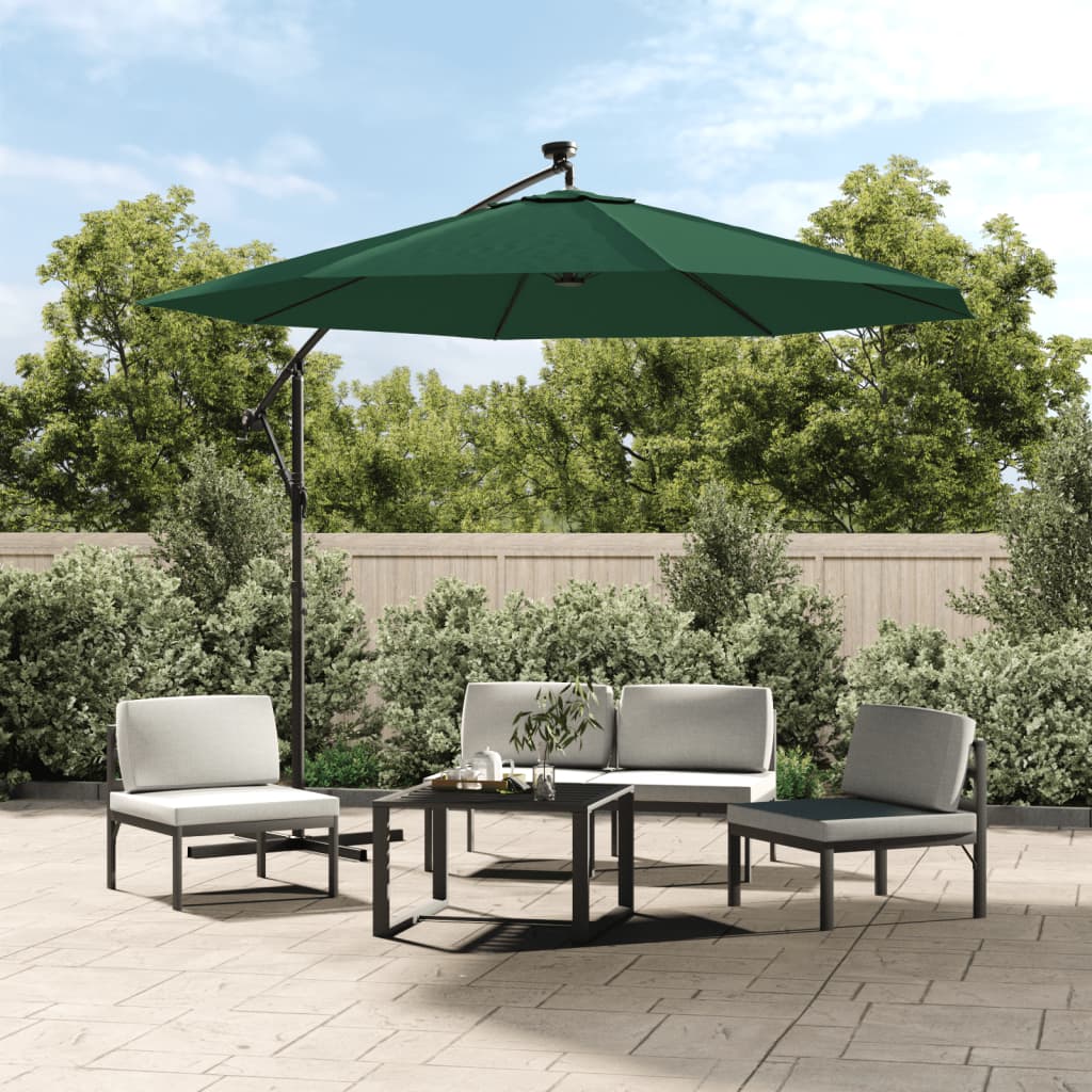 Vidaxl vervangingsdoek voor zweefparasol 350 cm groen