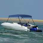 Vidaxl biminitop 2-boogs 180x150x110 cm marineblauw