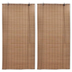 Vidaxl rolgordijnen 2 st 80x160 cm bamboe bruin