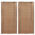 Vidaxl rolgordijnen 2 st 100x160 cm bamboe bruin