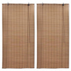 Vidaxl rolgordijnen 2 st 100x160 cm bamboe bruin