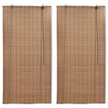Vidaxl rolgordijnen 2 st 120x220 cm bamboe bruin