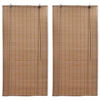 Vidaxl rolgordijnen 2 st 120x220 cm bamboe bruin