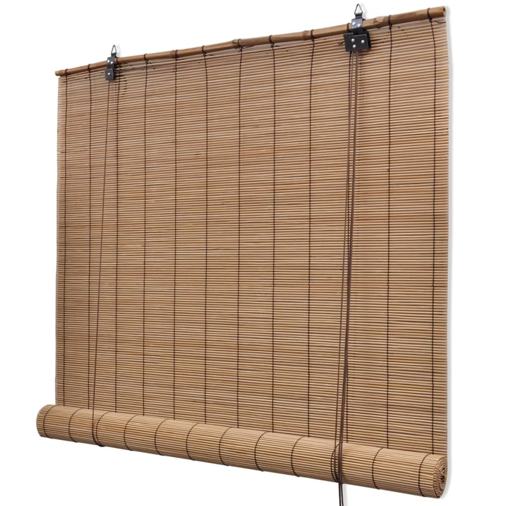 Vidaxl rolgordijnen 2 st 120x220 cm bamboe bruin