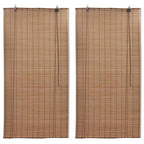 Vidaxl rolgordijnen 2 st 150x220 cm bamboe bruin