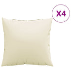 Vidaxl sierkussens 4 st 50x50 cm stof crèmekleurig