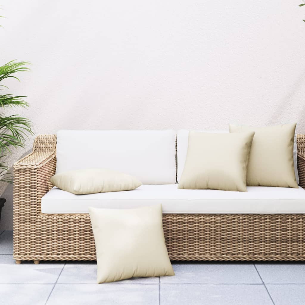 Vidaxl sierkussens 4 st 50x50 cm stof crèmekleurig