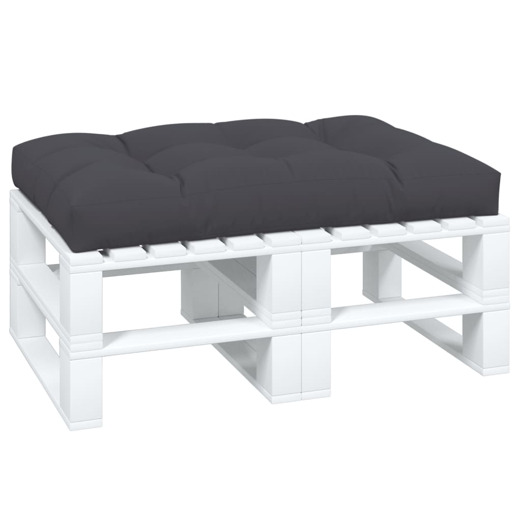 Vidaxl palletkussen 120x80x12 cm stof antracietkleurig