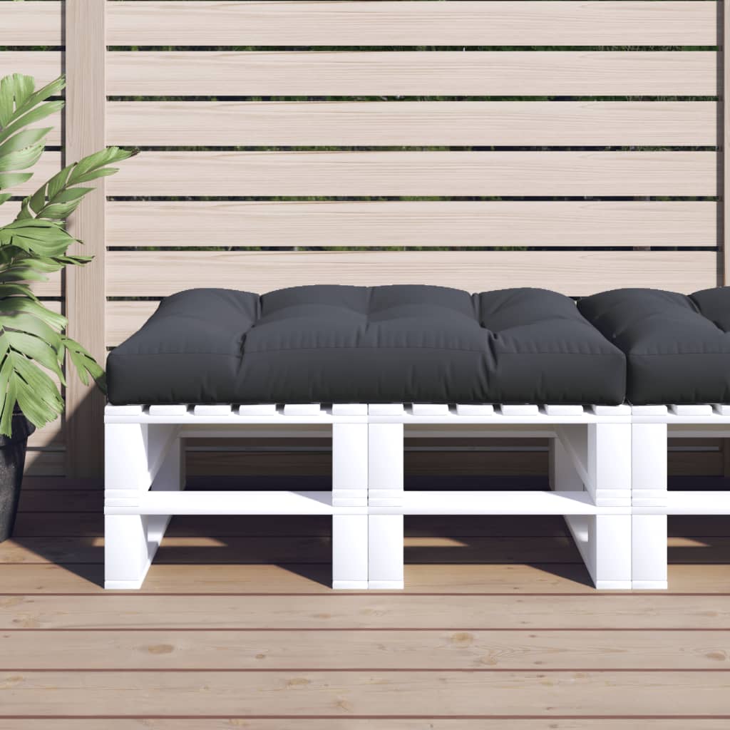 Vidaxl palletkussen 120x80x12 cm stof antracietkleurig