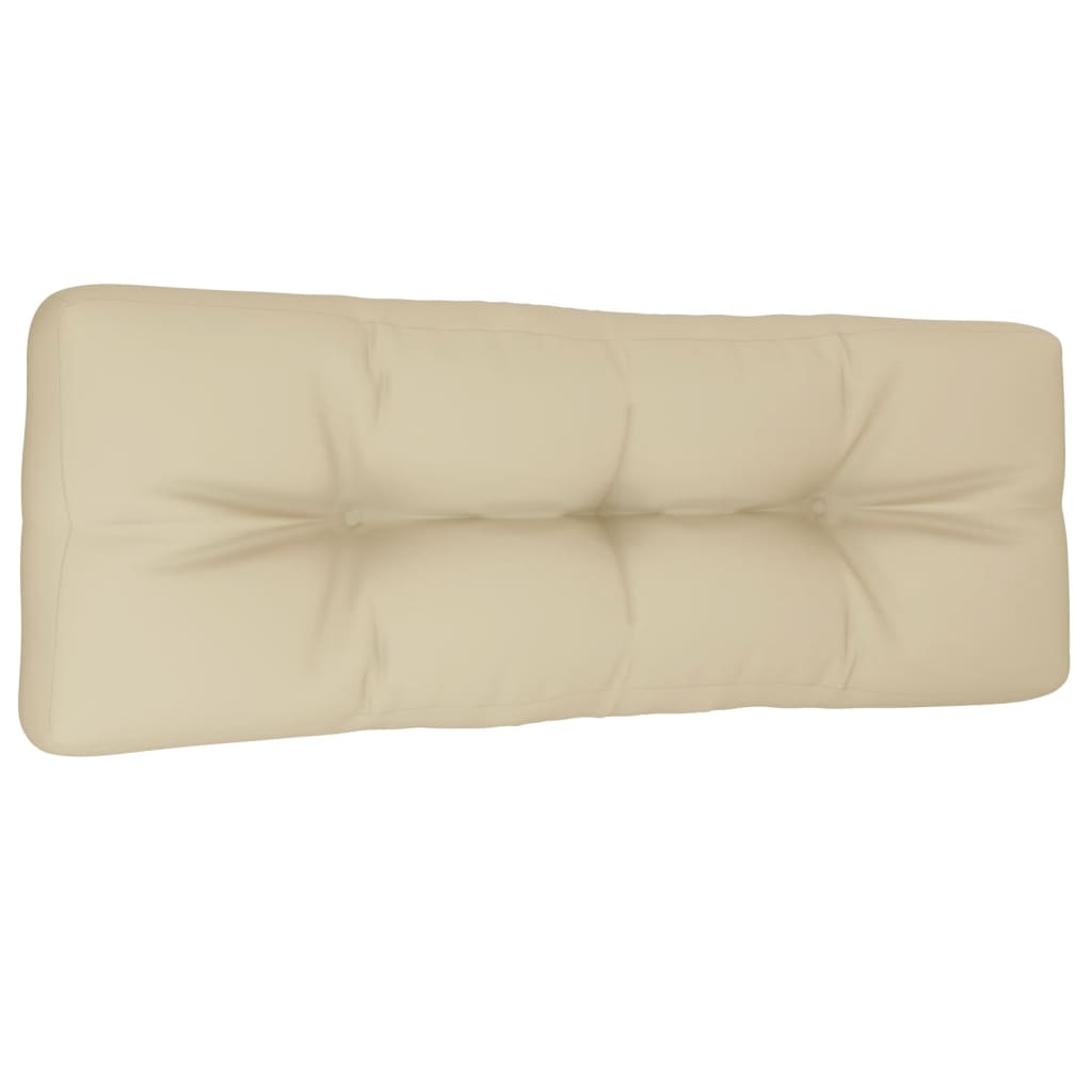 VidaXL Palletkussen 120x40x12 cm stof beige