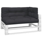 VidaXL Palletkussens 3 st stof zwart