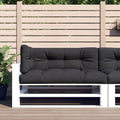 VidaXL Palletkussens 3 st stof zwart