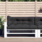 VidaXL Palletkussens 3 st stof zwart