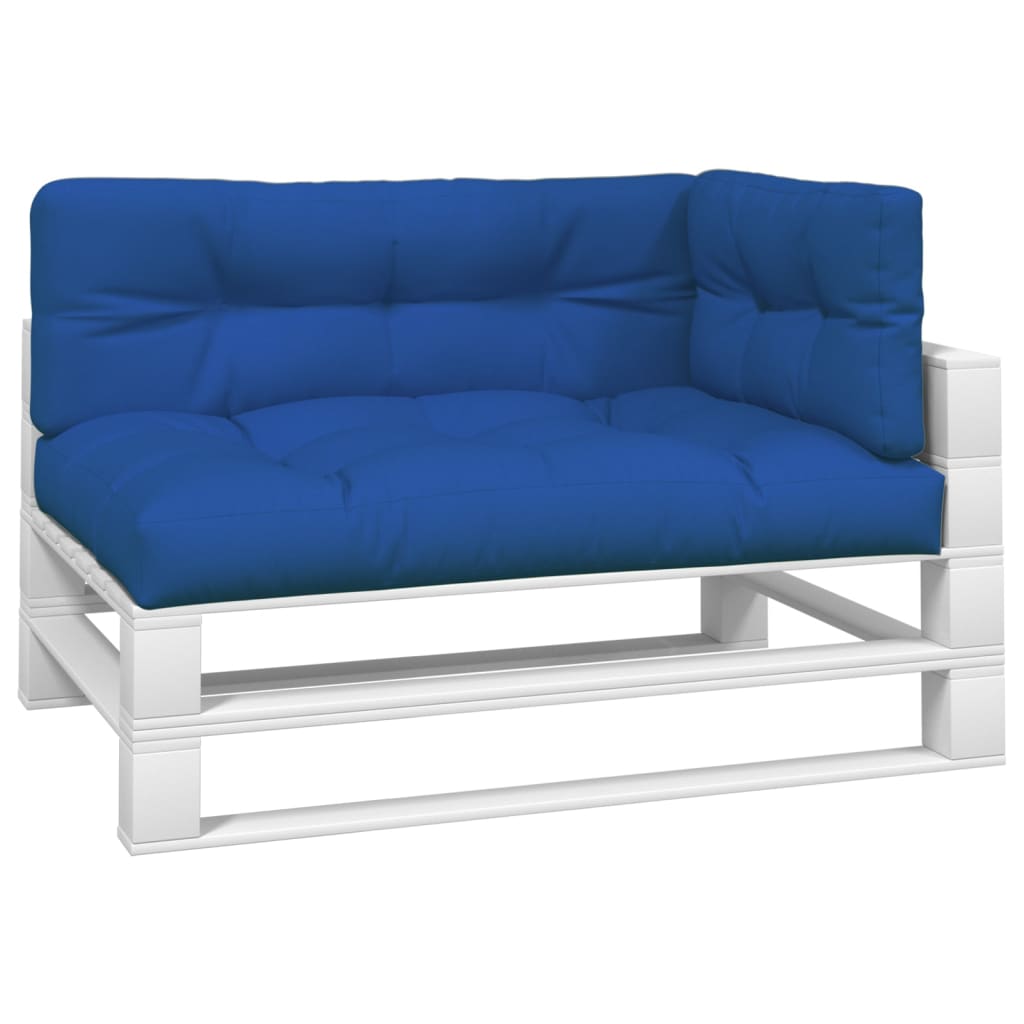 VidaXL Palletkussens 3 st stof koningsblauw