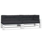 VidaXL Palletkussens 5 st stof zwart
