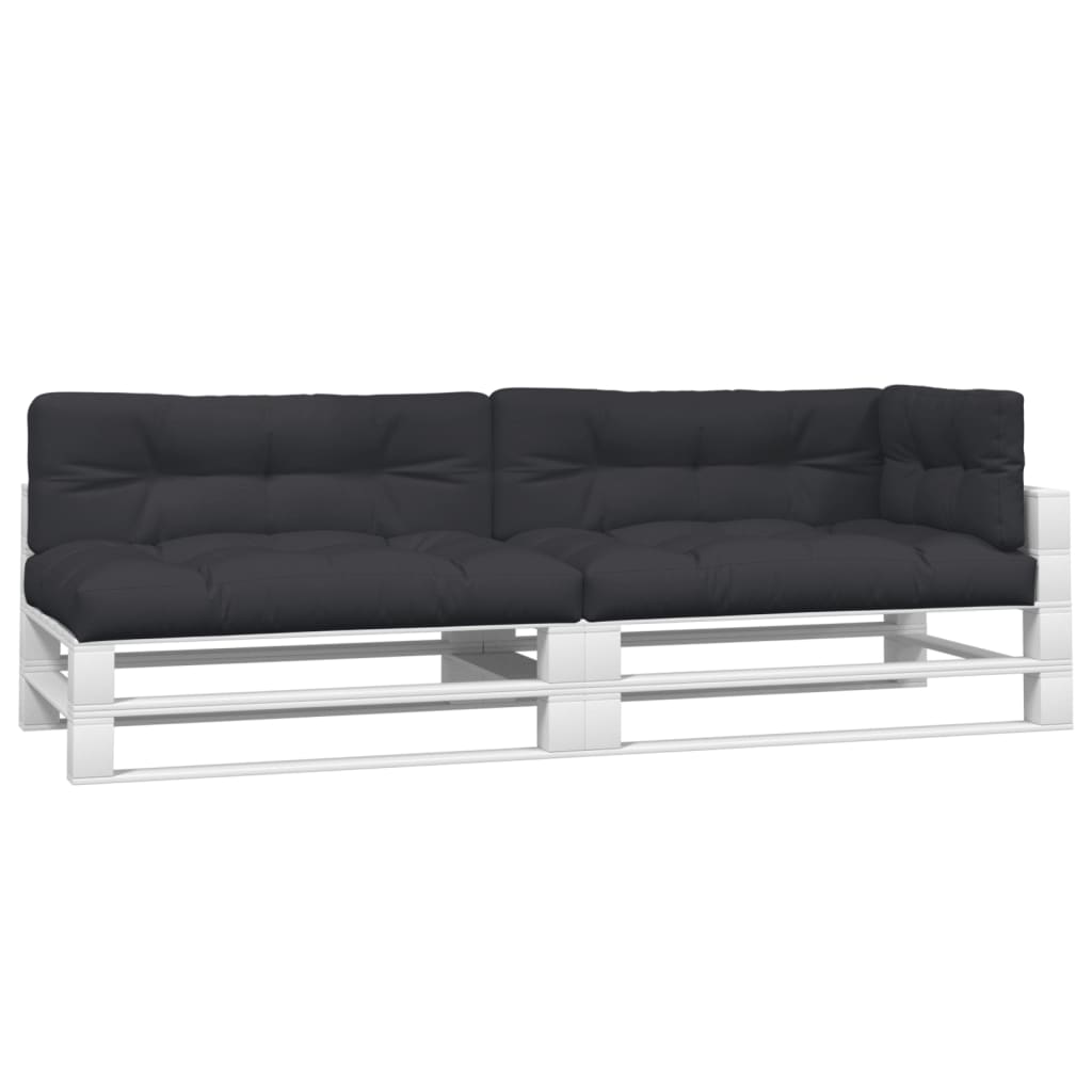 VidaXL Palletkussens 5 st stof zwart