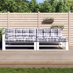 Vidaxl palletkussens 5 st stof ruitpatroon grijs